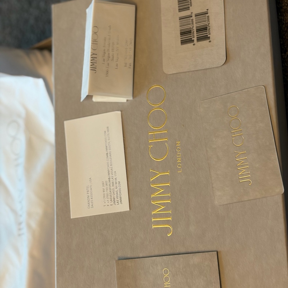 Jimmy Choo Navy Leather clutch -NWT - Picture 14 of 16